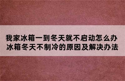 我家冰箱一到冬天就不启动怎么办 冰箱冬天不制冷的原因及解决办法